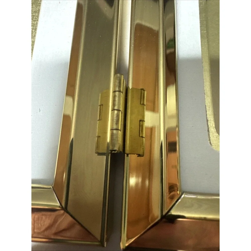 Windsor Browne GOLD Hinged Double Side Solid Brass Table Top Frame 1993 Korea